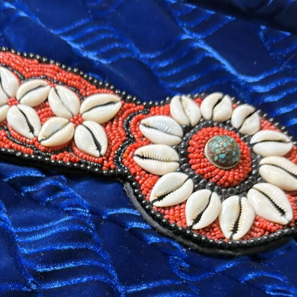 Beautiful Turquoise, Shell and Bead Statement Belt. Can Fit Most Sizes. 65” Long - Picture 16 of 17